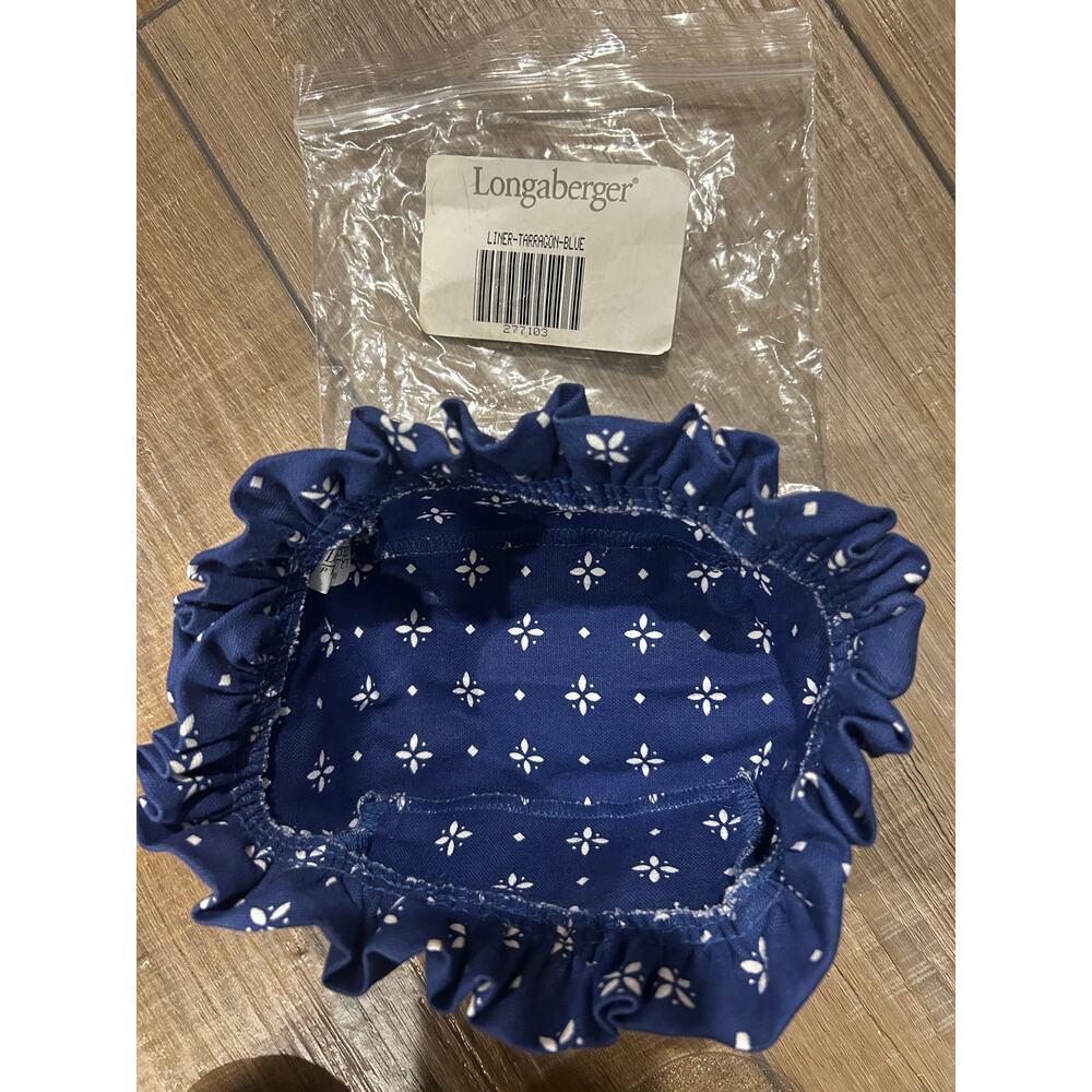 Longaberger Basket TARRAGON Liner‎ Classic Blue fabric SU